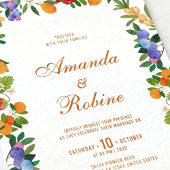 Lemon Citrus Wedding Invitation