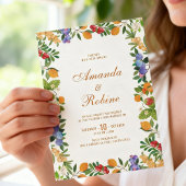 Lemon Citrus Wedding Invitation