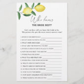 Lemon citrus - Wie kent het beste bruidespel (Voorkant)