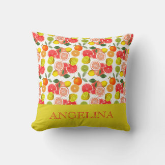 Lemon citrus yellow Pattern  Kussen