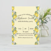 Lemon Cocktail Summer Birthday Invitation (Debout devant)