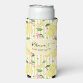 Lemon Coquette Pink Bows And Yellow Stripes (Seltzer Voorkant)