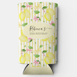 Lemon Coquette Pink Bows And Yellow Stripes