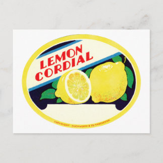  Lemon Cordial Etiket Briefkaart