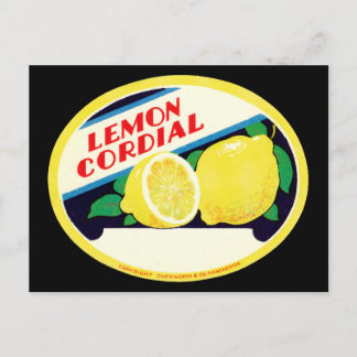  Lemon Cordial Etiket Briefkaart