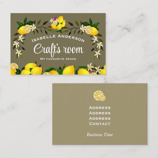 Lemon Craft Ash Grey Visitekaartje (Voorkant / Achterkant)