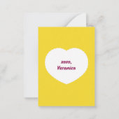 Lemon Creme Pie Valentine Note Card Notitiekaartje (Achterkant)