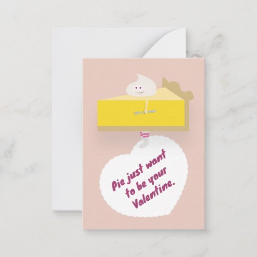 Lemon Creme Pie Valentine Note Card Notitiekaartje (Voorkant)