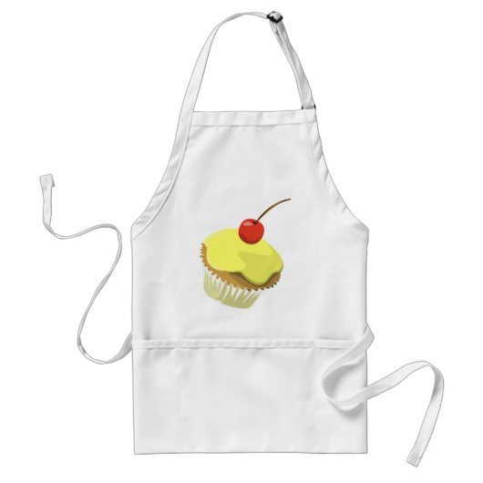 Lemon cupcake apron standaard schort (Voorkant)
