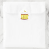 Lemon Cupcake Coordinating Envelope Seals Ronde Sticker (Tas)