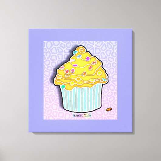 LEMON CUPCAKE Gallery Wrapped Canvas (Voorkant)