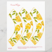 LEMON cupcake wrapper, met citroenthema cupcakes (Voorkant)