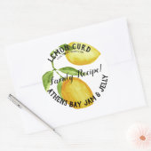 Lemon Curd-productlabel Ronde Sticker (Envelop)
