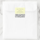 Lemon Damask Baby shower Favor Stickers (Tas)
