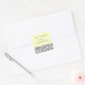 Lemon Damask Baby shower Favor Stickers (Envelop)