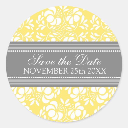 Lemon Damask Sla de datumenvelop zegel op (Voorkant)