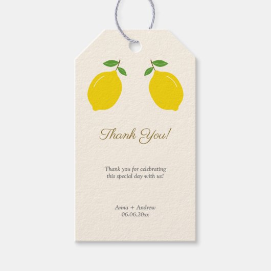 Lemon Dank Je Cadeaulabel (Voorkant)