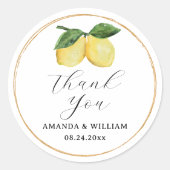 Lemon Dank Je Ronde Sticker (Voorkant)