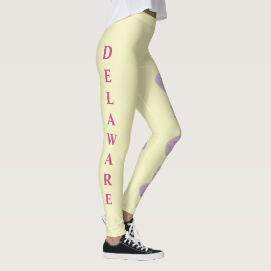 Lemon Delaware State Flower Peach Blossom Leggings (Rechts)