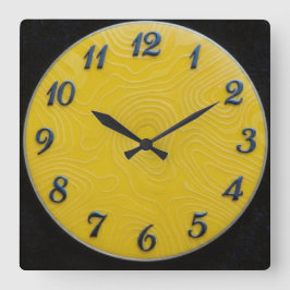 Lemon Dial Vierkante Klok