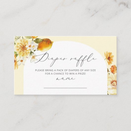 Lemon diaper-kaart van treinkaartjes informatiekaartje (Voorkant)