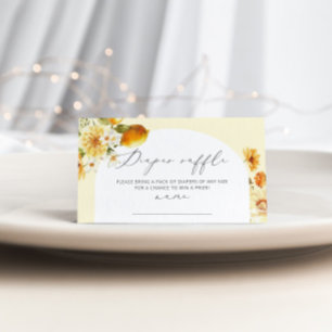 Lemon diaper raffle ticket enclosure card informatiekaartje