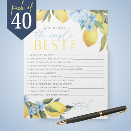 Lemon die het beste bruidsspel-pakket van het paar notitieblok