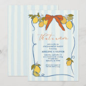 Lemon Dolce Vita Invitation de la partie d'engagem (Devant / Derrière)