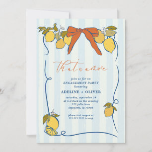 Lemon Dolce Vita Invitation de la partie d'engagem