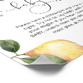 Lemon Dont dit bébé jeu de baby shower Poster (Coin)