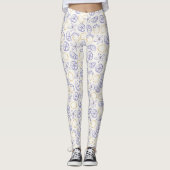 Lemon Doodle Pattern Leggings (Voorkant)