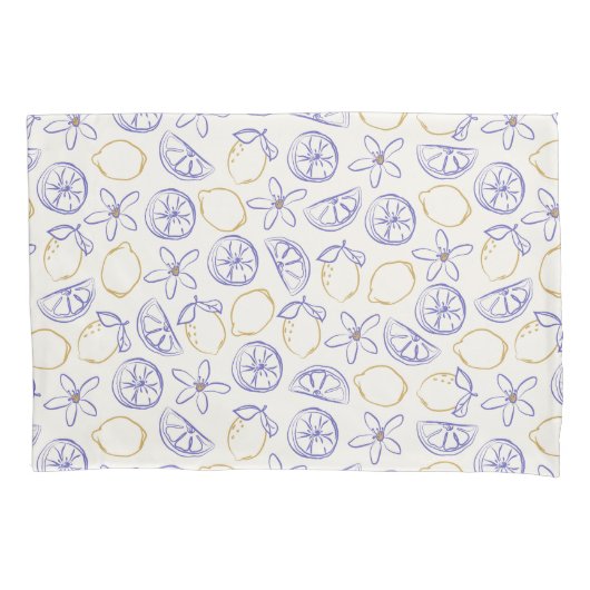 Lemon Doodle Pattern Pillow Hoesje Kussensloop (Voorkant-Links)