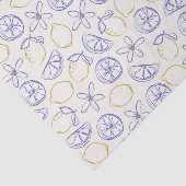 Lemon Doodle Pattern Tissue Paper Tissuepapier (Detail)