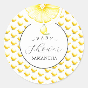 Lemon Drop Baby shower Custom Stickers