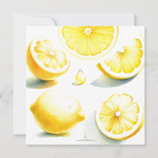 Lemon Drop In Baby Shower Uitnodigingen (Achterkant)