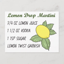 Lemon Drop Martini Briefkaart