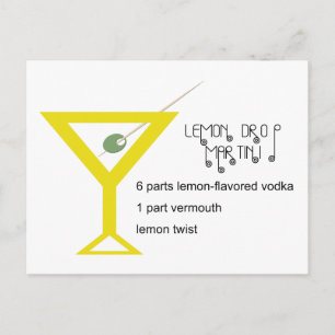 Lemon Drop Martini Briefkaart