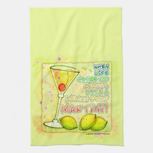 LEMON DROP MARTINI Kitchen, Bath or Bar TOWEL Theedoek (Verticaal)