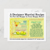Lemon Drop Martini Recept Briefkaart (Voorkant / Achterkant)