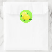 Lemon Drups Ronde Sticker (Tas)