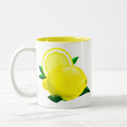 Lemon Drups Tweekleurige Koffiemok (Links)