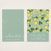 Lemon Earring Ketting Display Kaart (Voorkant /achterkant)