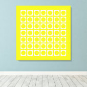 Lemon Elegant Grid Stippen Canvas Afdruk (Insitu (Houten vloer))