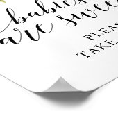 Lemon Elegant Typography BABIES ARE SWEET v2 Poster (Hoek)