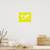 Lemon Elegant World Poster (Keuken)