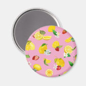 Lemon en aardbei 1 magneet (Voorkant / Achterkant)