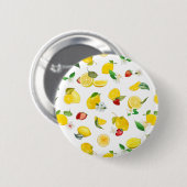 Lemon en aardbei 2 ronde button 5,7 cm (Voorkant /achterkant)
