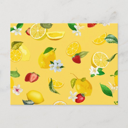 Lemon en aardbei 3 briefkaart (Voorkant)