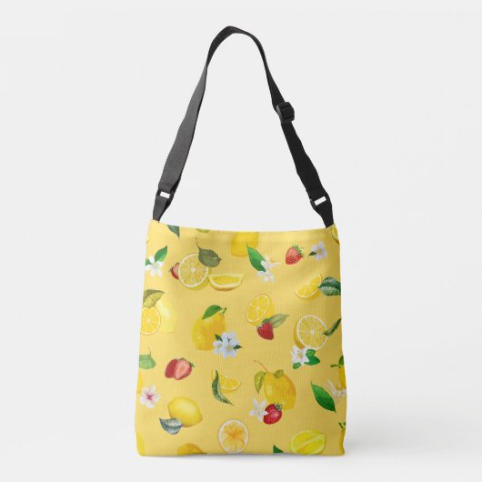 Lemon en aardbei 3 crossbody tas (Achterkant)