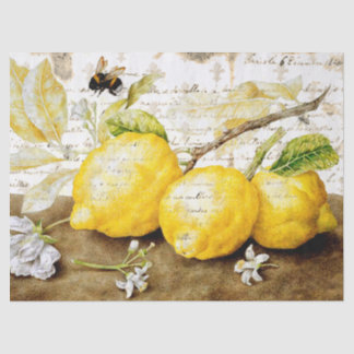  Lemon en bijenephemera Tissuepapier